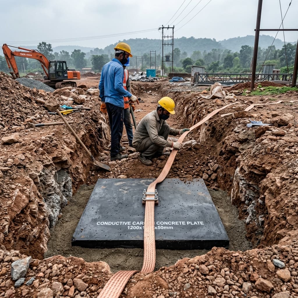 Conductive Plate Earth Trench